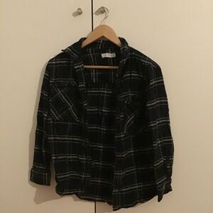 A plaid button up shirt